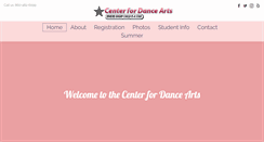 Desktop Screenshot of centerfordancearts.com